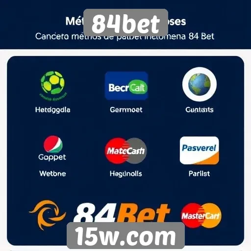Métodos de pagamento aceitos no 84bet